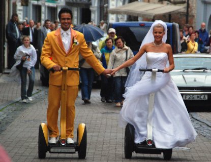 Segway als Hochzeitskutsche